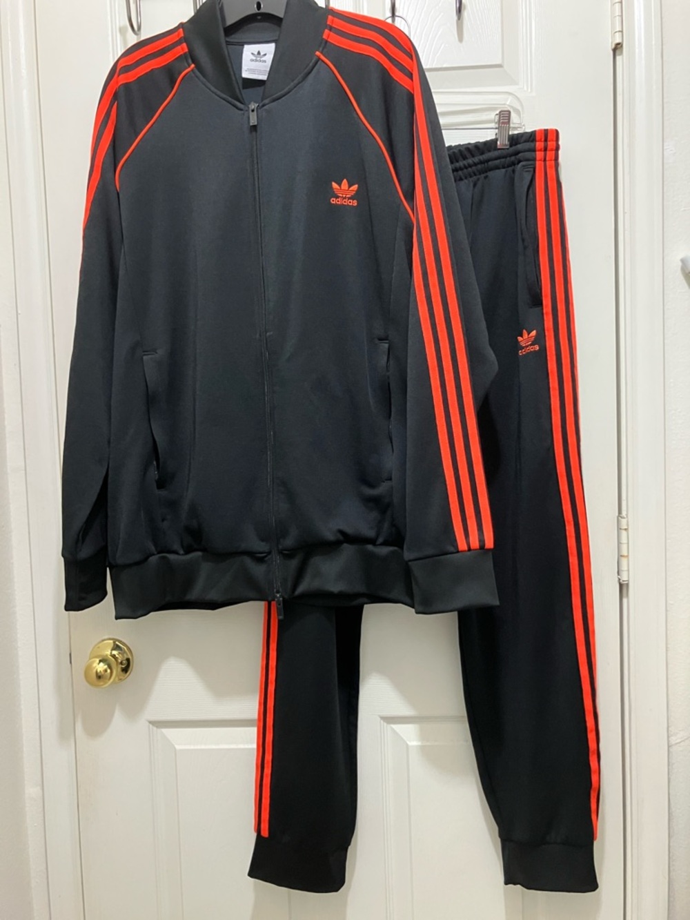 Adidas Superstar Tracksuit Sweatsuit Exercise Jump Suit Jacket Joggers EUC